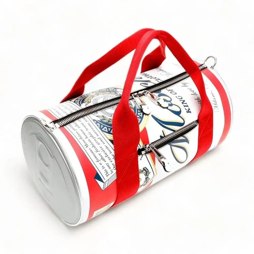 Moschino x Jeremy Scott Budweiser Beer Can Duffel Bag - Leather - White $1200 - Picture 4 of 6